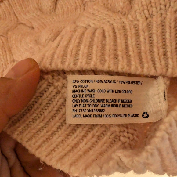 Merona Pink Cable Knit Sweater in Cream - Picture 5 of 8